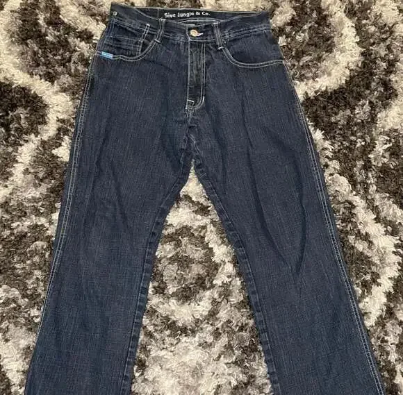 Vintage Y2K 5ive Jungle & Co. Baggy Embroidered Jeans Size 30 - Picture 2 of 7